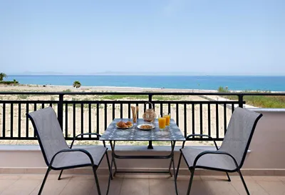 White & Blue Beachfront Luxury Suite