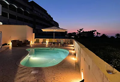 White & Blue Beachfront Luxury Suite
