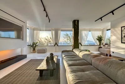 Mykonos Town Black Villa with Cave Heated Pool