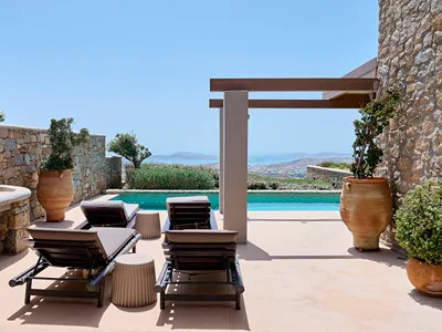 Kounoupas Complex by Mykonos Rocks