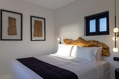 Mykonos Town Black Villa with Cave Heated Pool