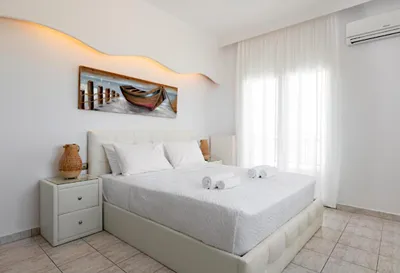 White & Blue Beachfront Luxury Suite