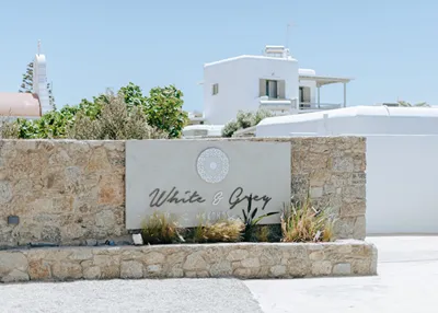 White and Grey Mykonos